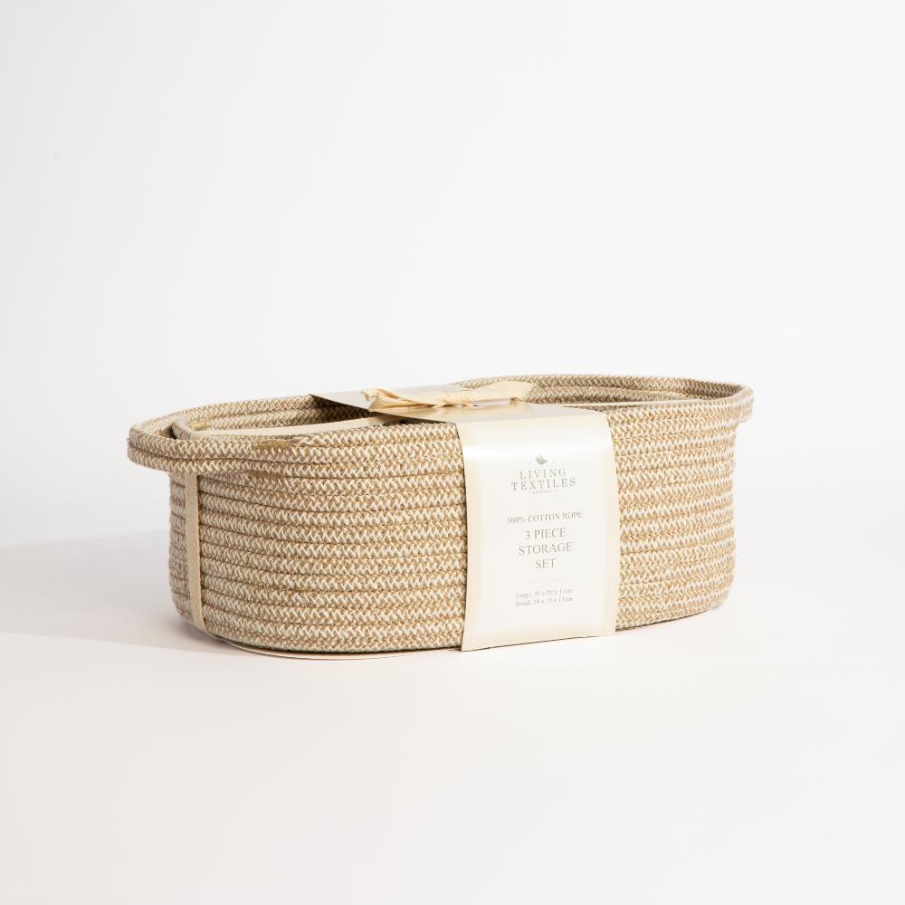 Cotton Rope 3pc Storage - Natural