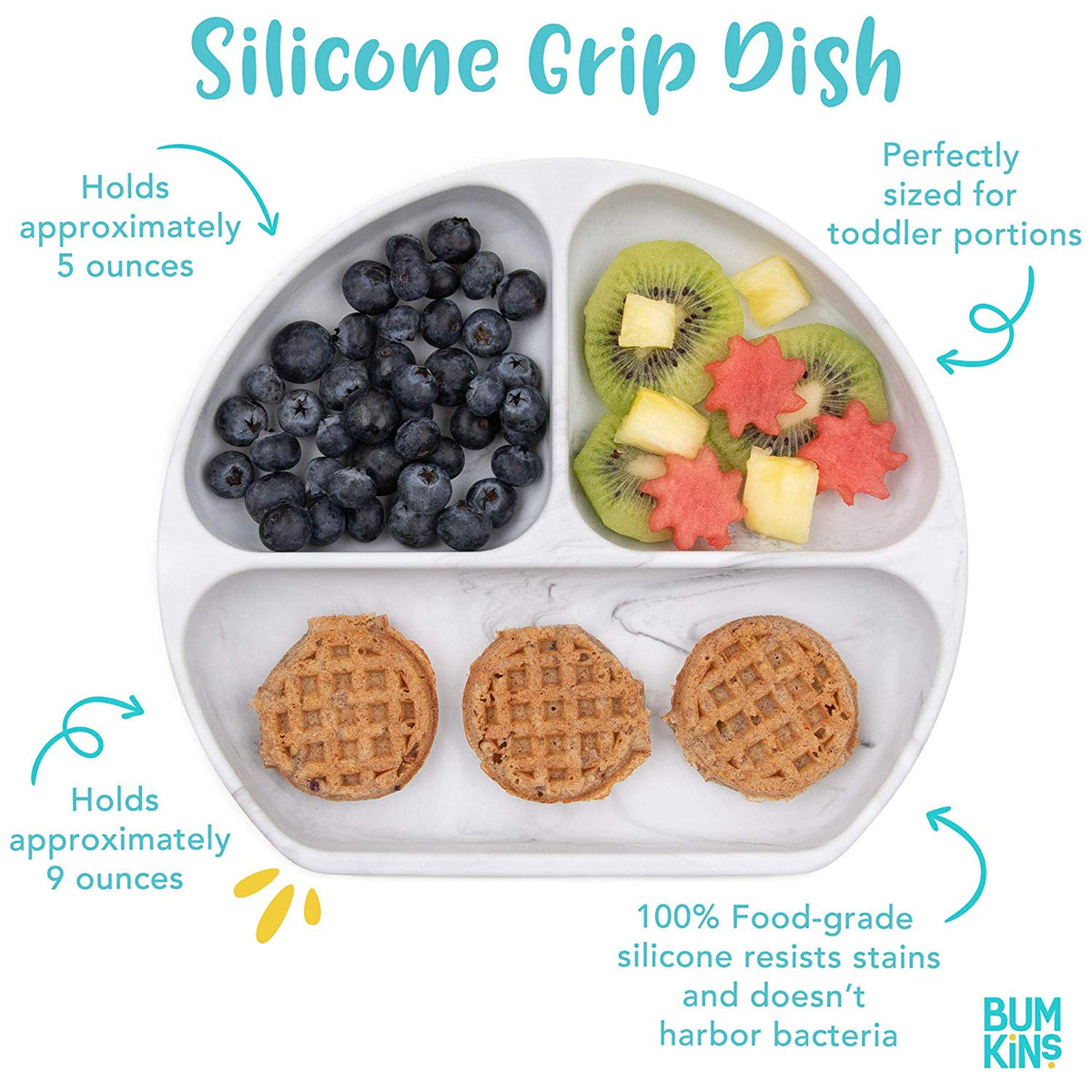 Silicone Grip Dish - Tangerine