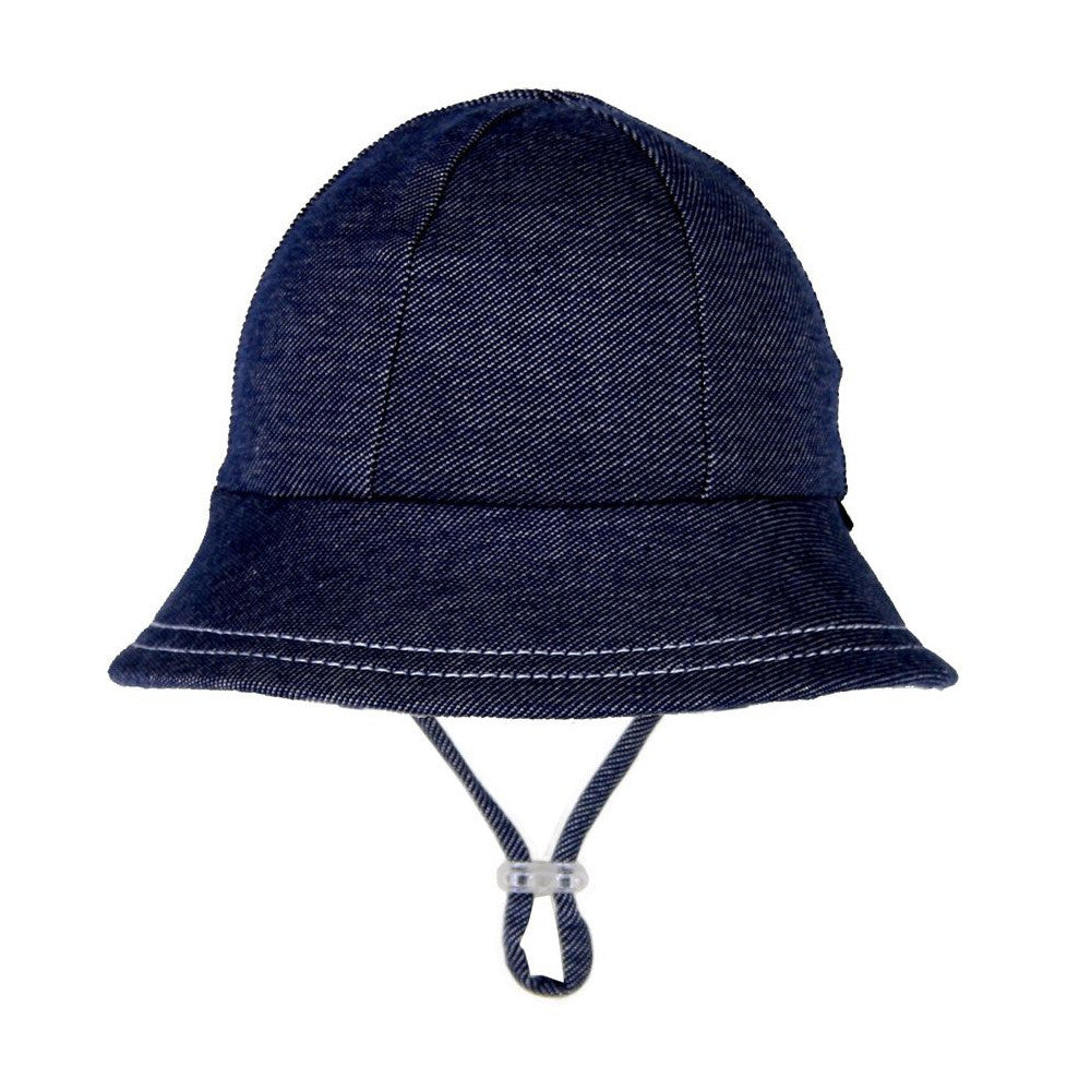 Toddler Bucket Sun Hat - Denim on a white background