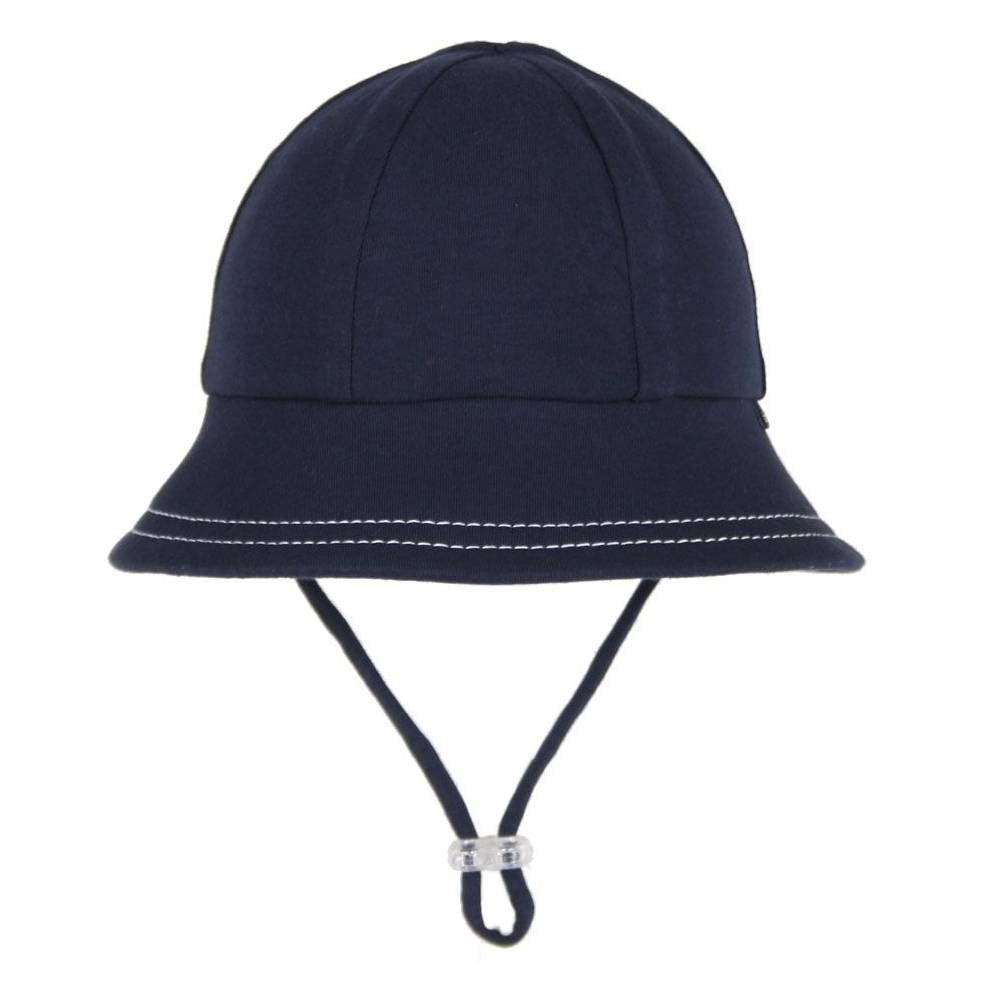Toddler Bucket Sun Hat - Navy on a white background