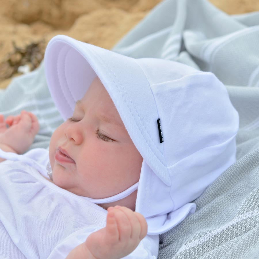 Legionnaire Flap Sun Hat - White