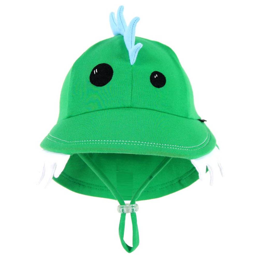 Legionnaire Flap Sun Hat - Dino Green on a white background