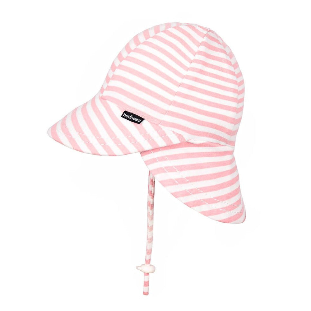Legionnaire Flap Sun Hat - Pink Stripe