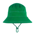 Classic Bucket Sun Hat - Green on a white background