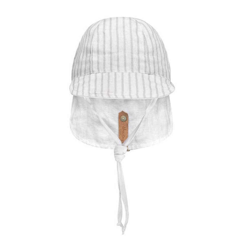 Lounger Legionnaire Reversible Flap Sun Hat - Finley/Blanc on a white background