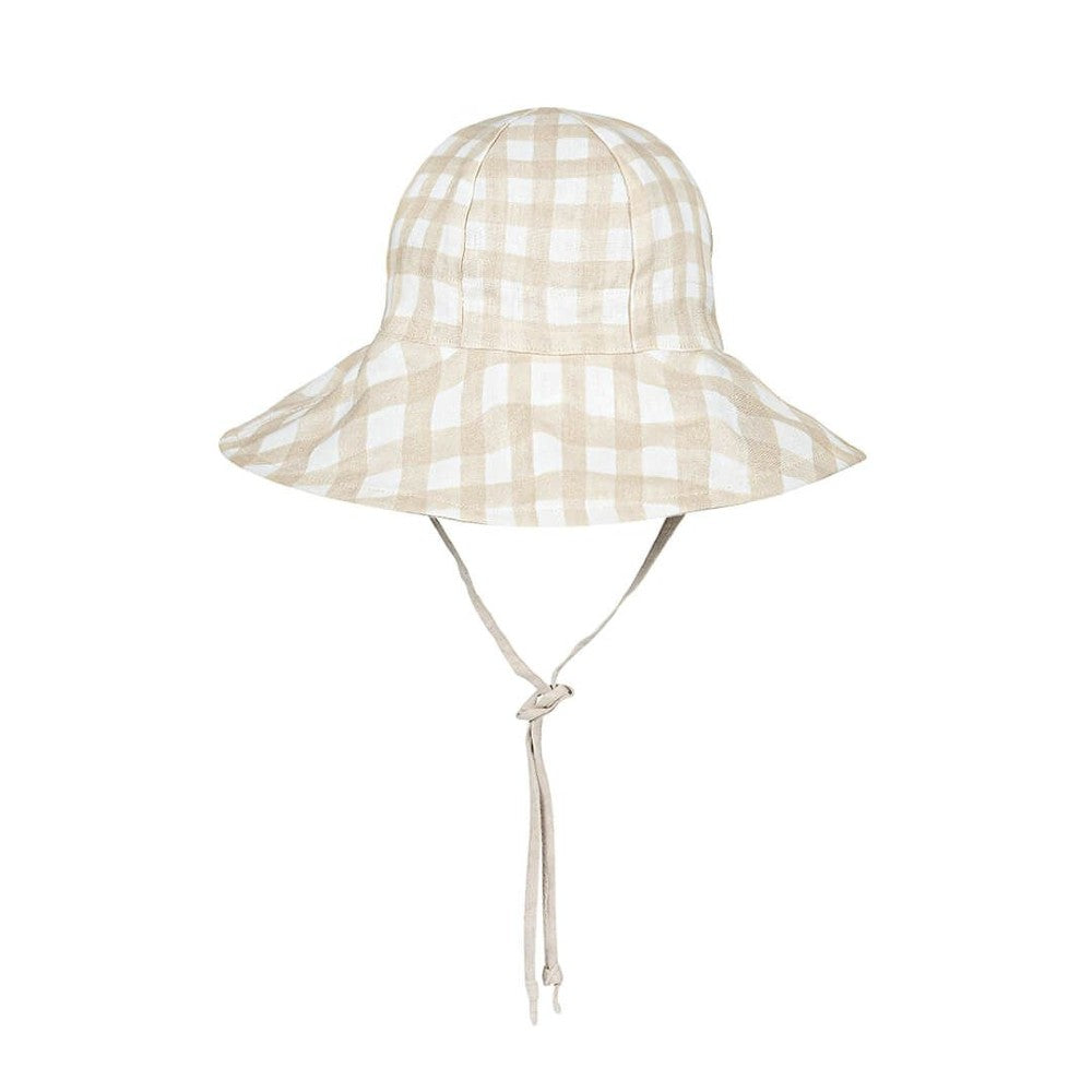 Wanderer Reversible Panelled Bucket Sun Hat - Flynn/Flax on a white background
