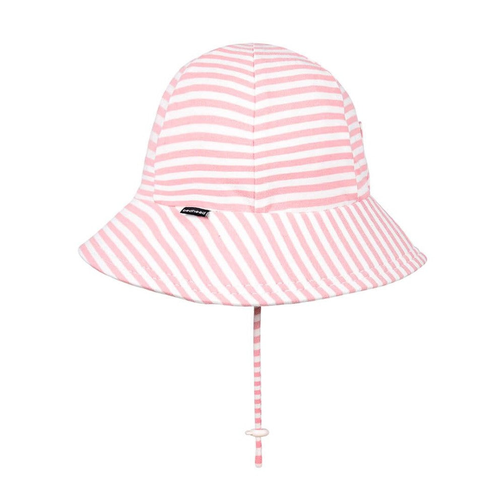 Ponytail Bucket Sun Hat - Pink Stripe