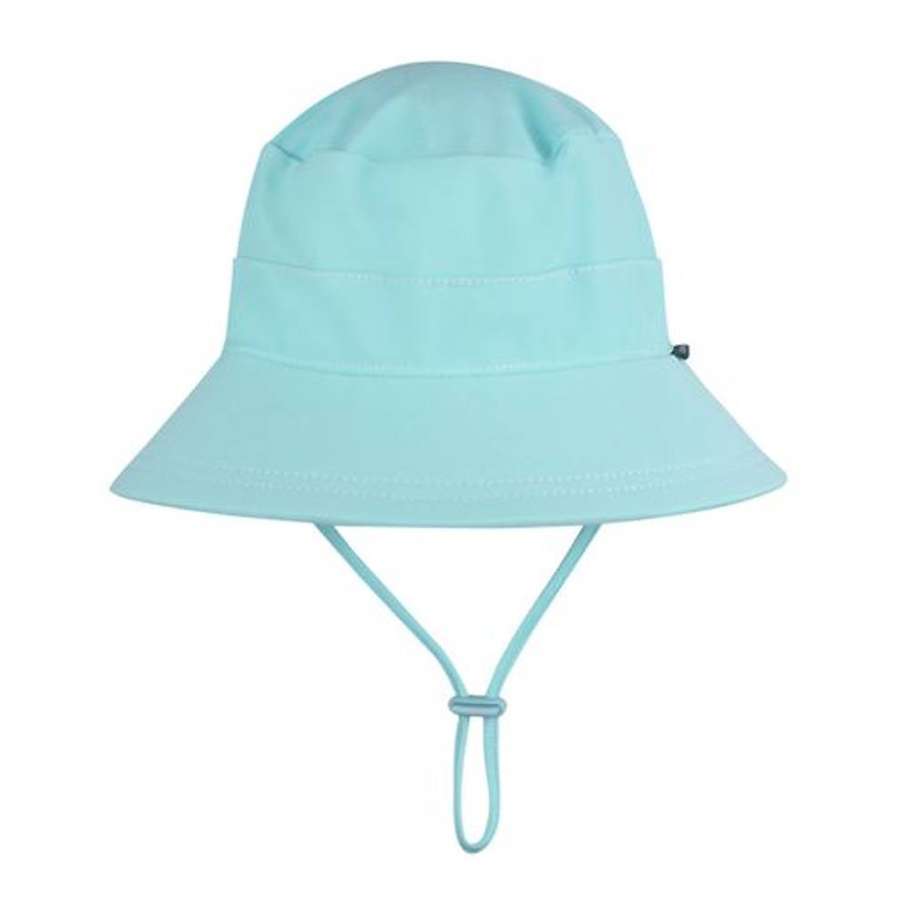 Swim Bucket Sun Hat - Aqua on a white background