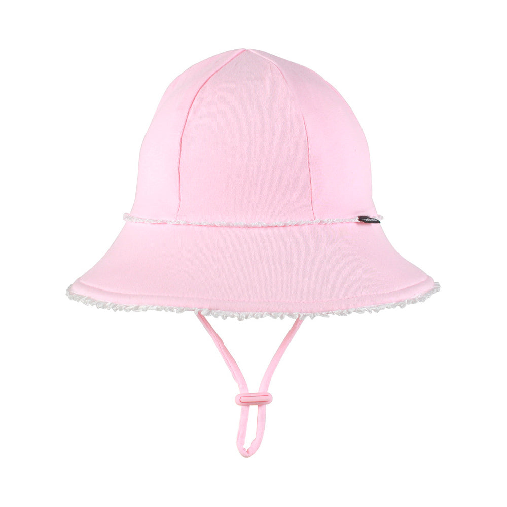 Ruffle Bucket Sun Hat - Blush on a white background
