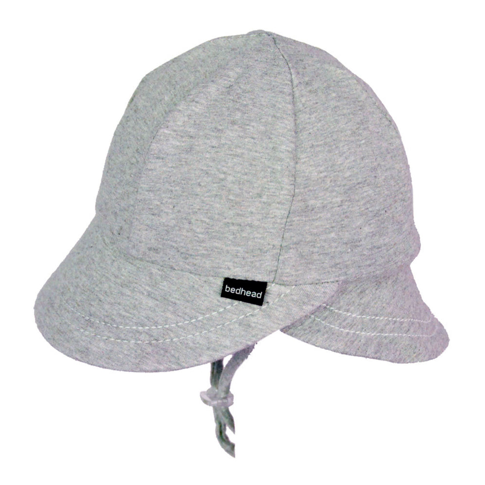 Legionnaire Flap Sun Hat - Grey Marle on a white background