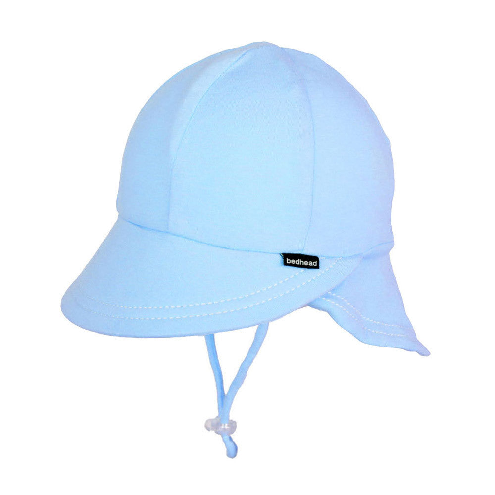Legionnaire Flap Sun Hat - Baby Blue on a white background
