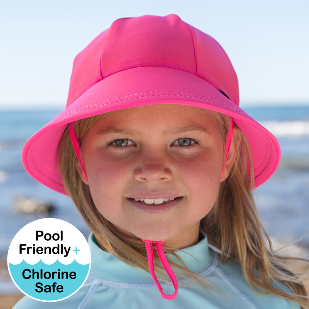 Swim Ponytail Bucket Sun Hat - Candy
