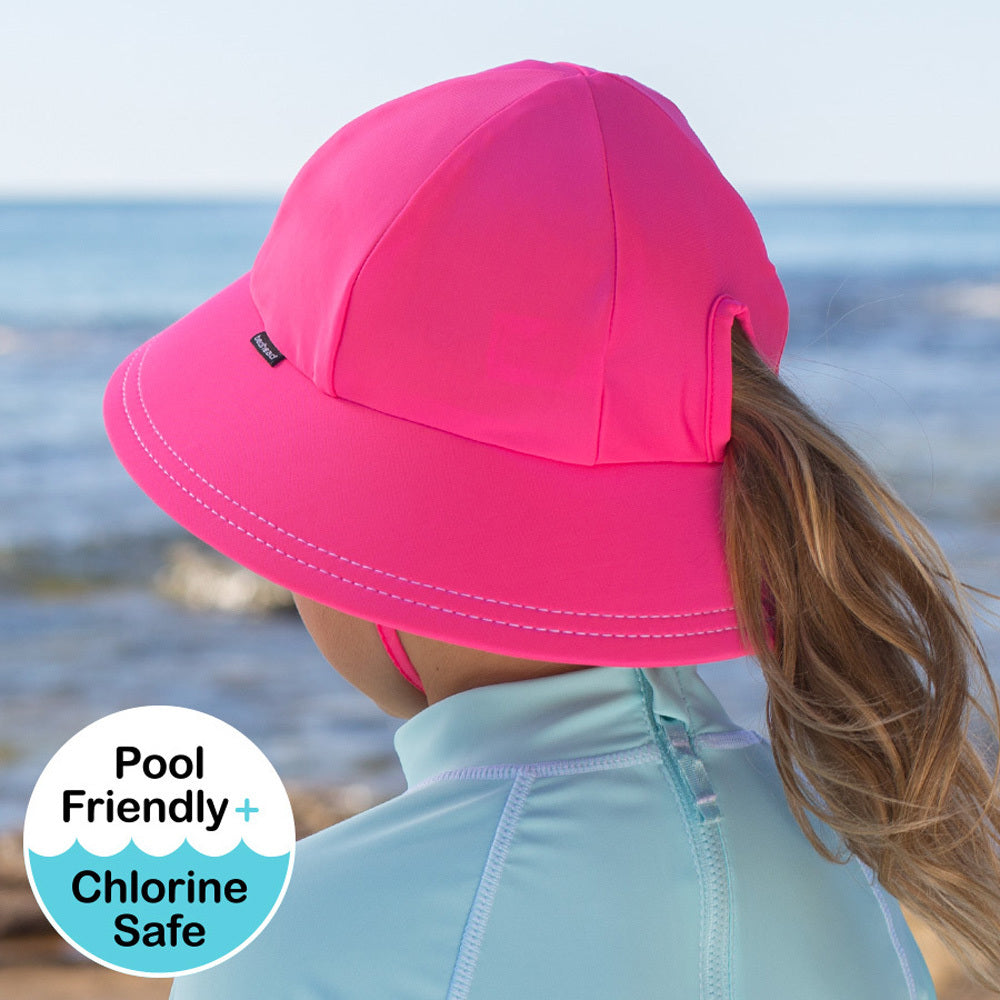 Swim Ponytail Bucket Sun Hat - Candy