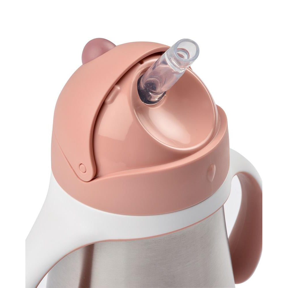 Stainless Steel Straw Cup - Vintage Pink