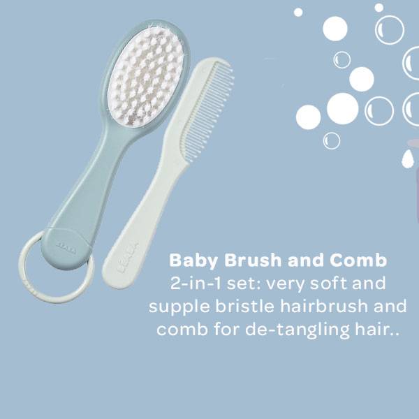 Baby Brush & Comb Set - Green Blue