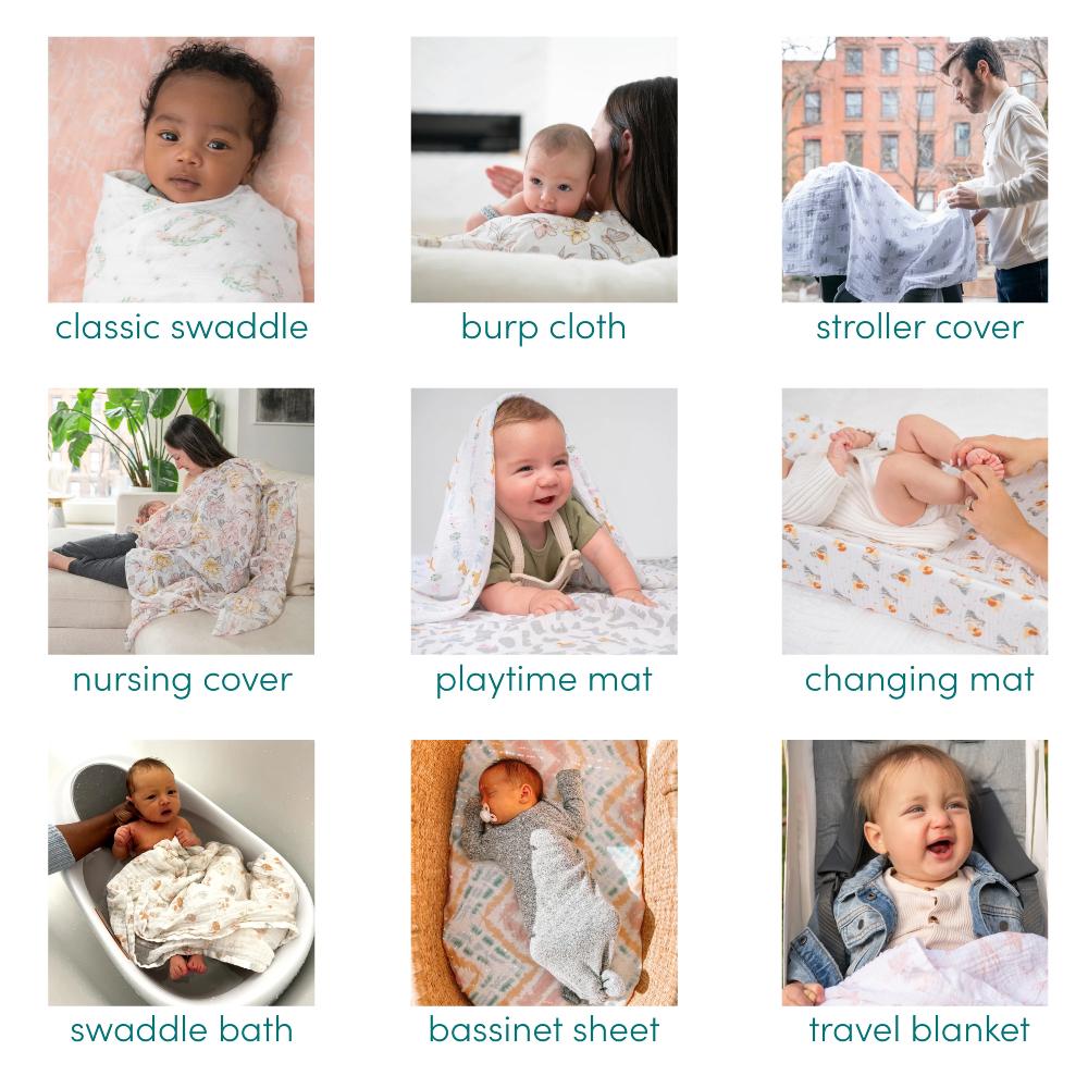 Classic Muslin Swaddles 4pk - Jungle Jam