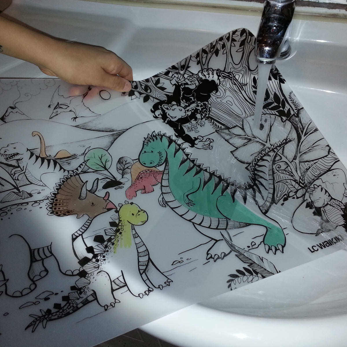 Reusable Colouring Mat - Jurassic Age