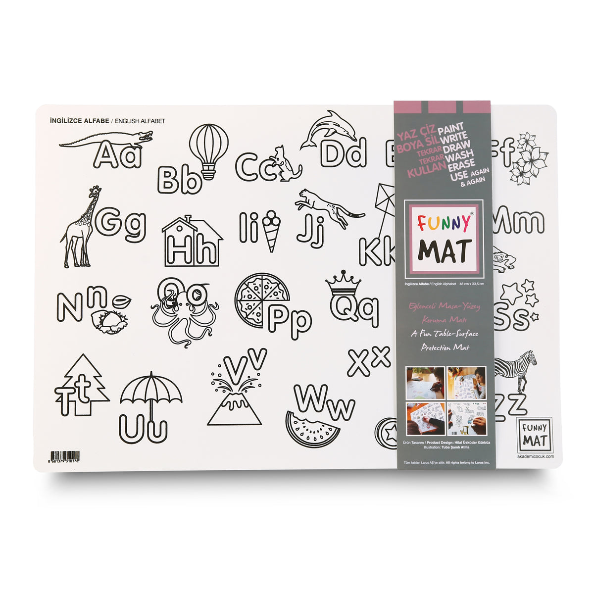 Reusable Colouring Mat - English Alphabet