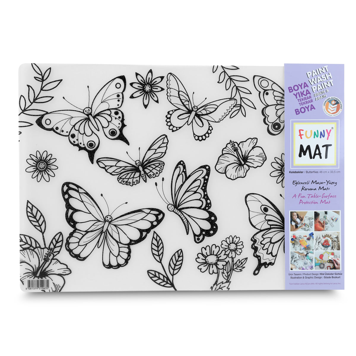 Reusable Colouring Mat - Butterflies