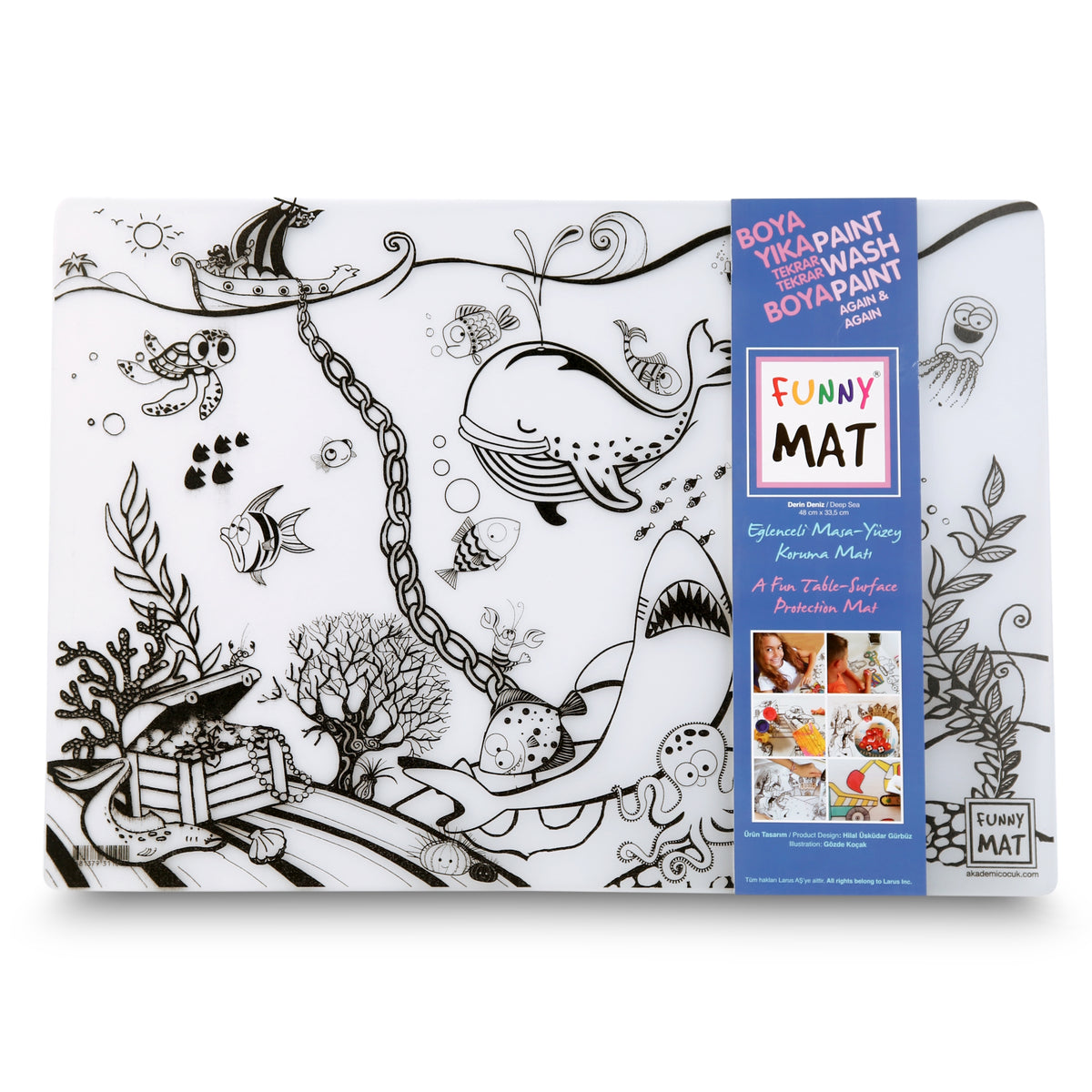 Reusable Colouring Mat - Deep Sea