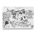 Reusable Colouring Mat - Farm Life on white background