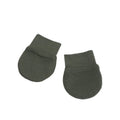 Green Merino Mittens on a white background