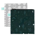 2 Lunch snack bags in starry night design on a white background