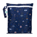 Bumkins wet bag with a evil eye design on a white background