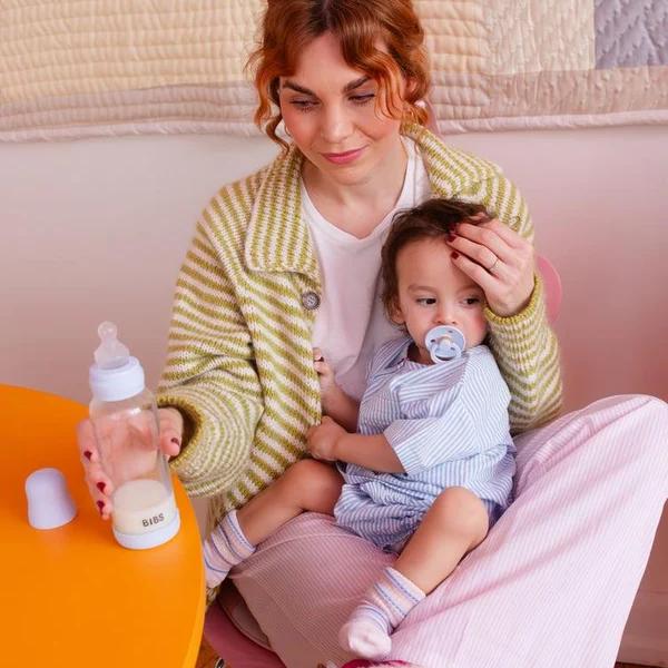 PP Baby Bottle Complete Set - Silicone Dummy - Baby Blue