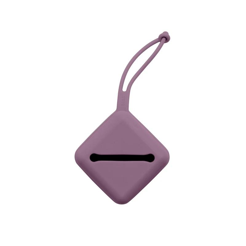 Purple soft silicone pacifier holder