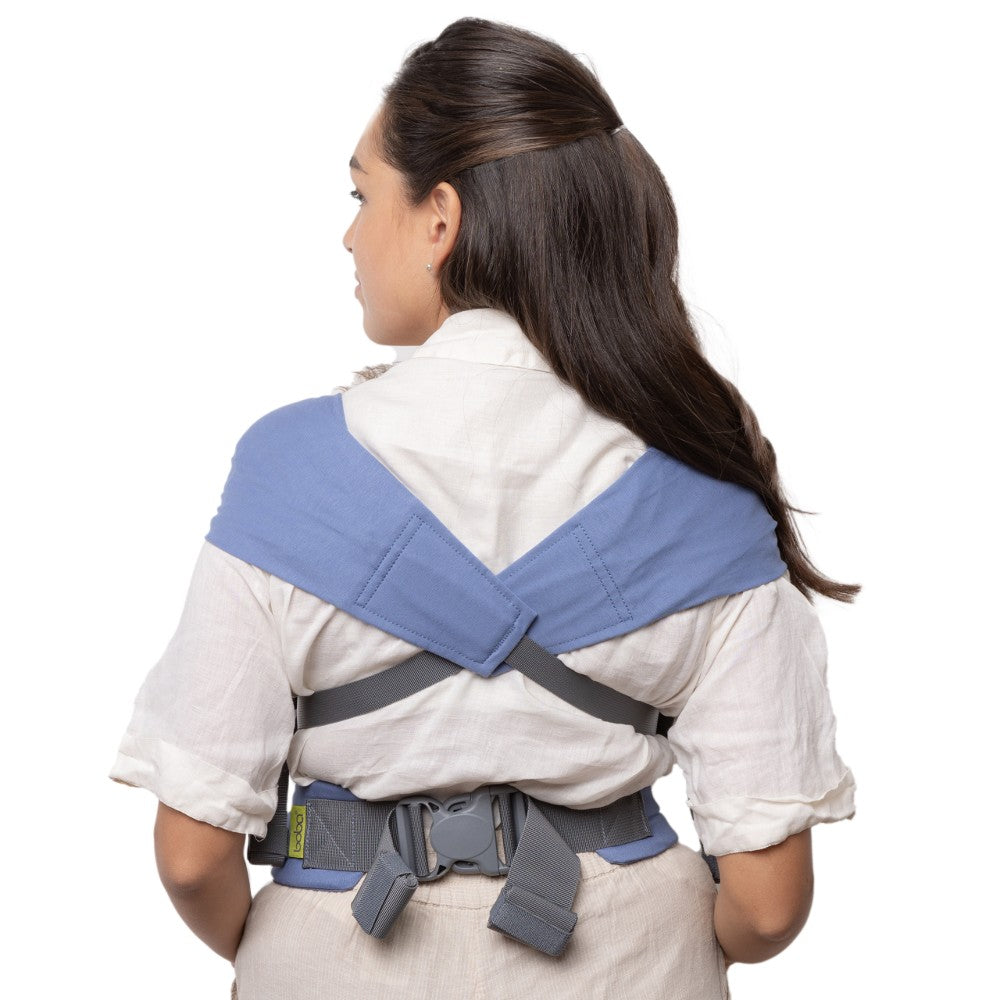 Boba Bliss soft stretchy crossed straps shown from the back