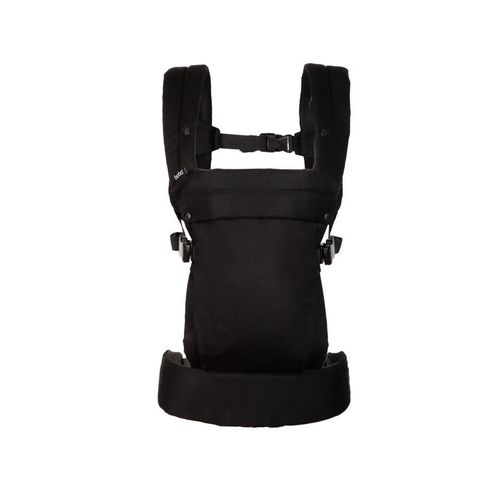 Black Boba Auri baby carrier on a white background