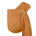 Rye Brown Linen Boba Ring Sling baby carrier on a white background