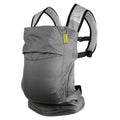 Lightweight travel Gray baby carrier with a visible brand logo on a white background