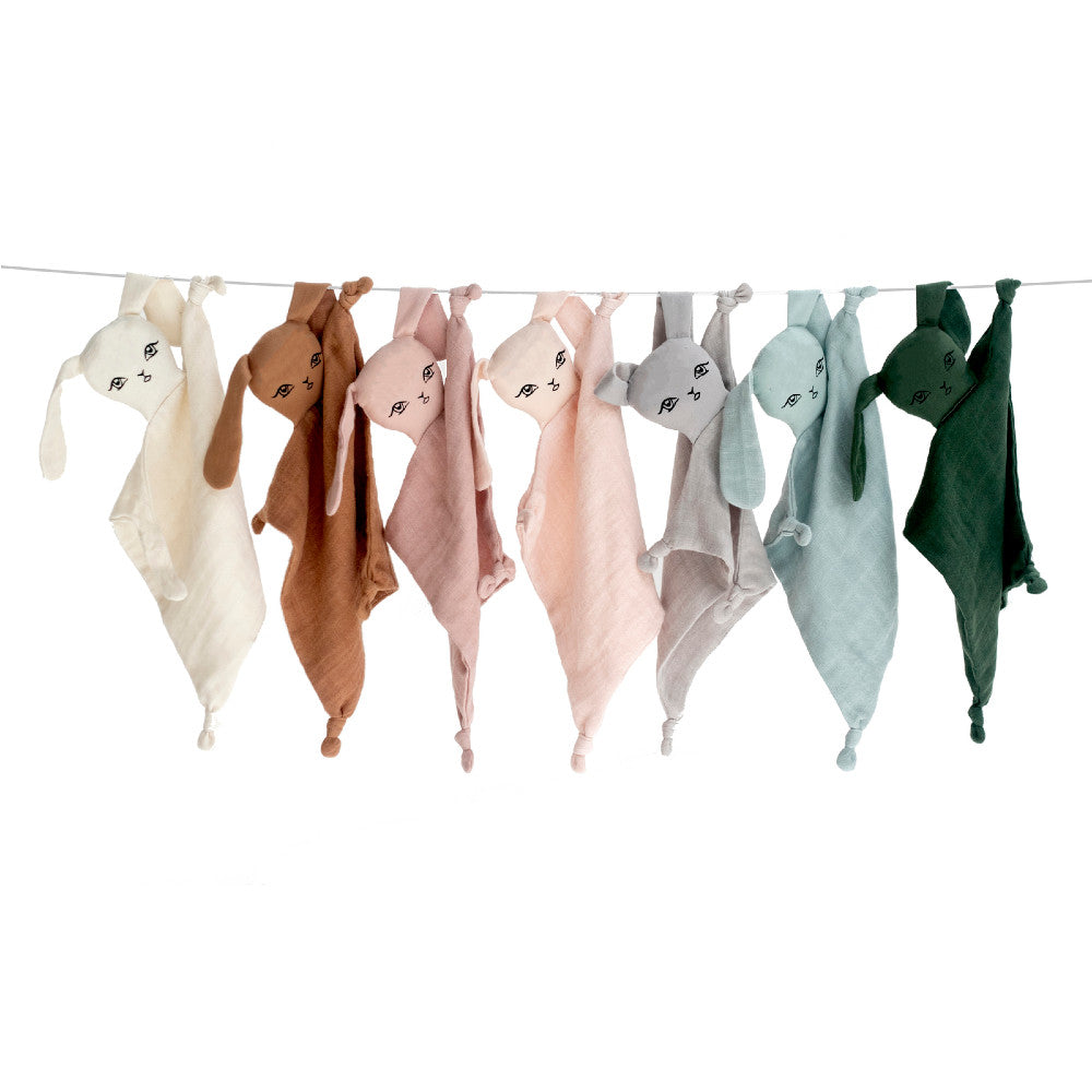 Muslin Bunny Comforter - Blush
