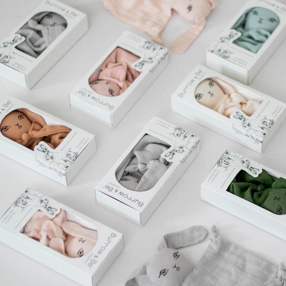 Muslin Bunny Comforter - Olive