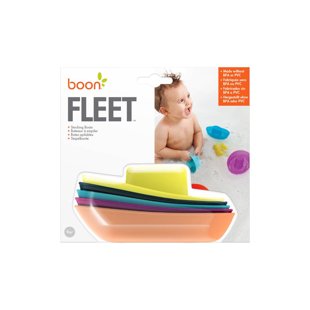 Fleet Stacking Boats 5pc - Navy/Yellow