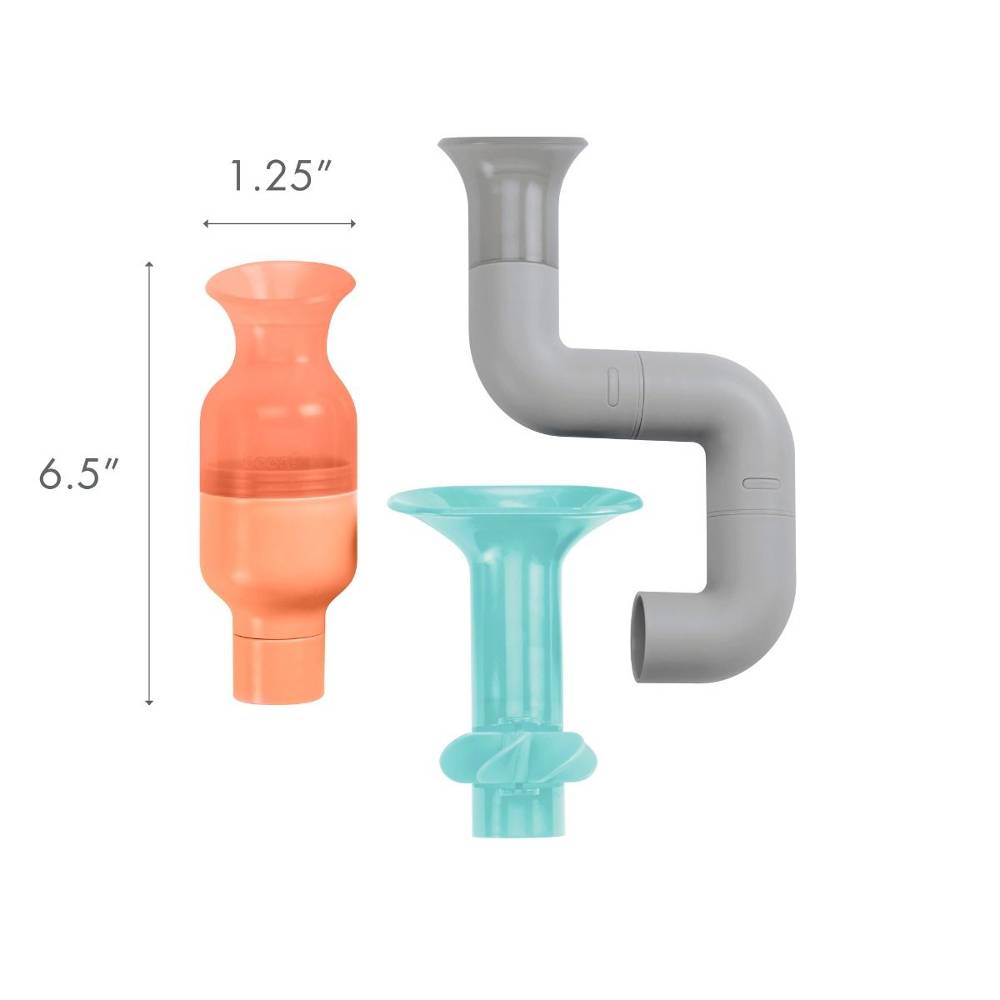 Tubes Bath Toy - Coral/Multi
