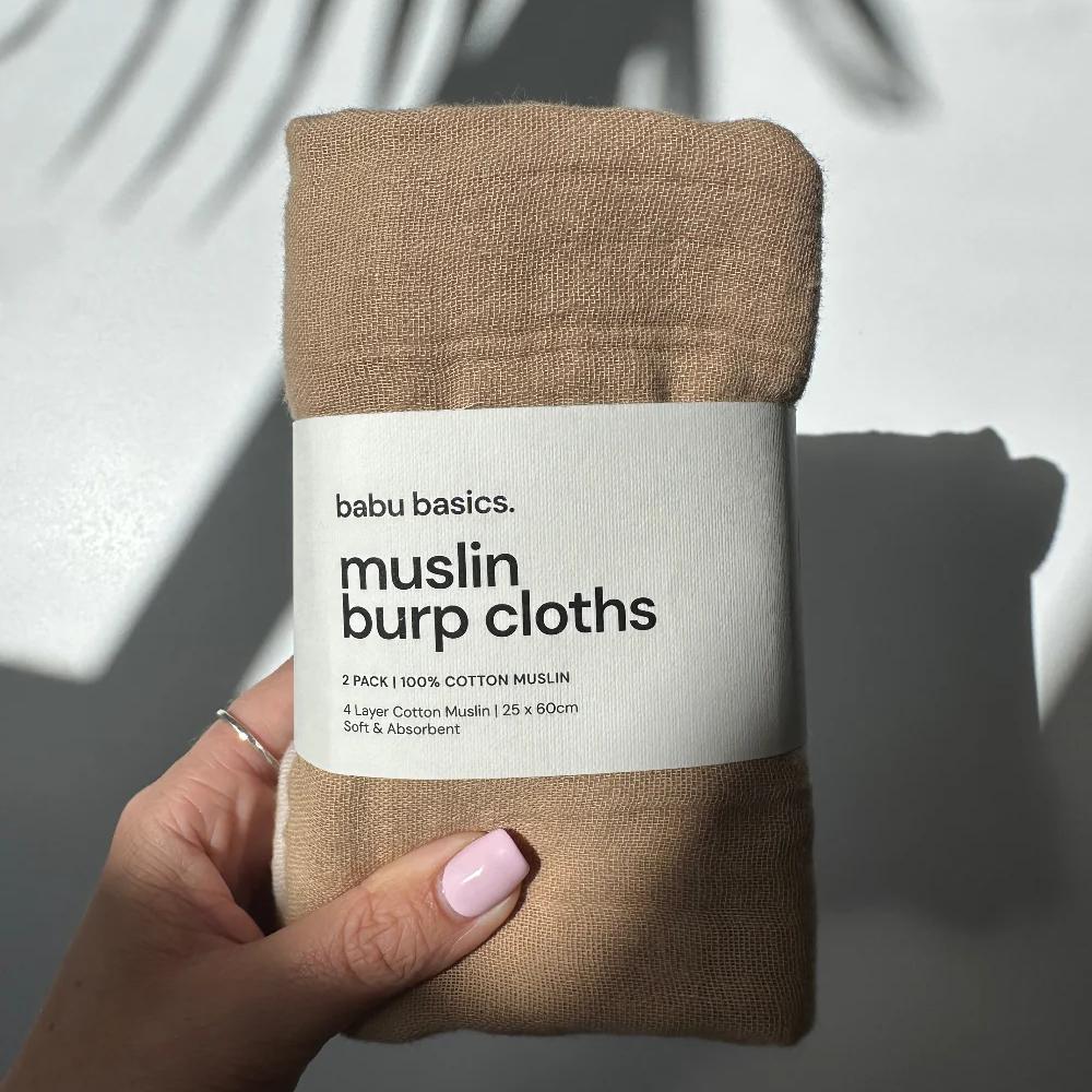 Muslin Burp Cloth 2pk - Sage