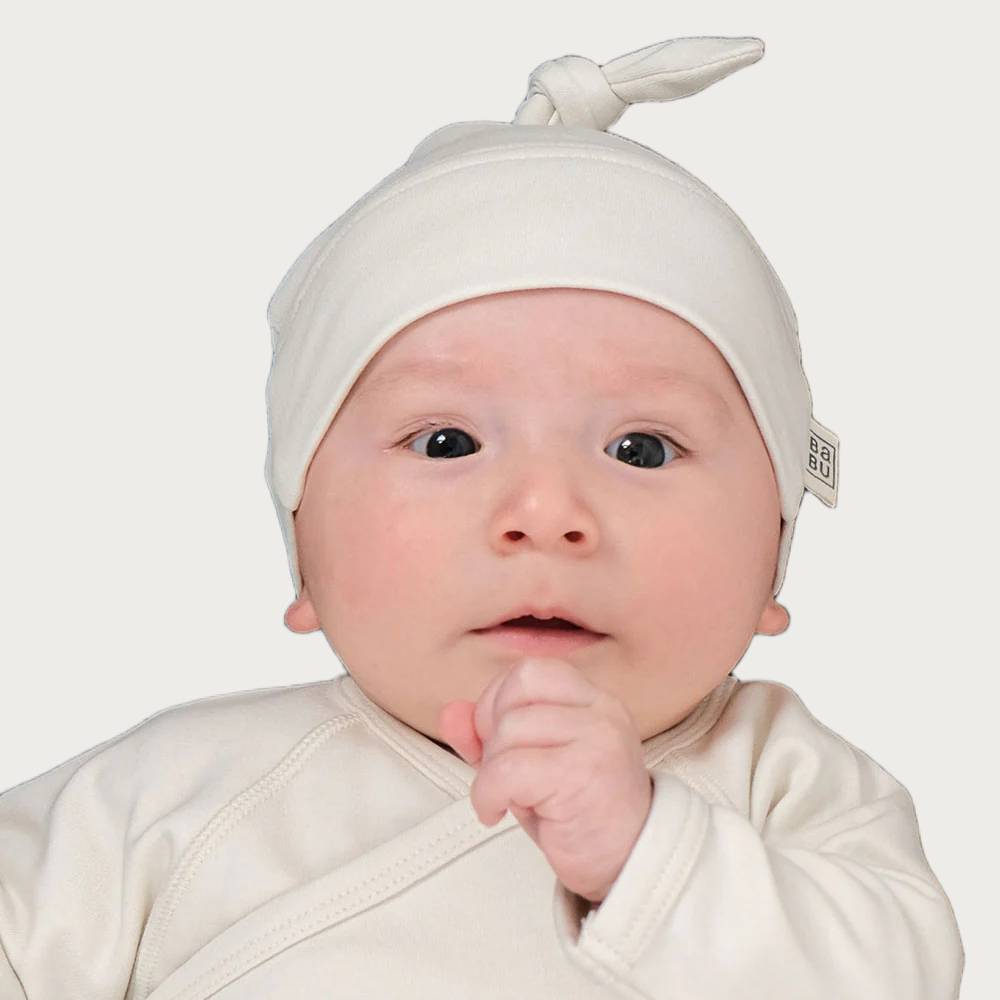 Cotton Knotted Beanie - Walnut