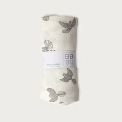 Muslin Swaddle Wrap - Piwakawaka Fantail