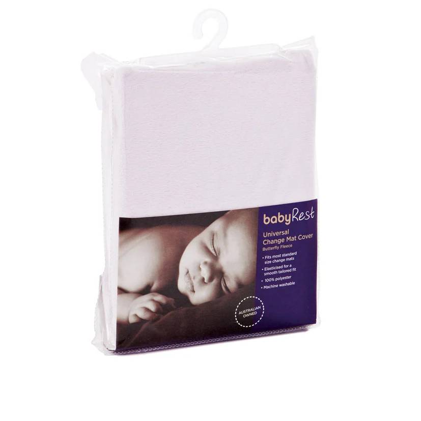 Universal Change Mat Cover Butterfly Fleece - Beige