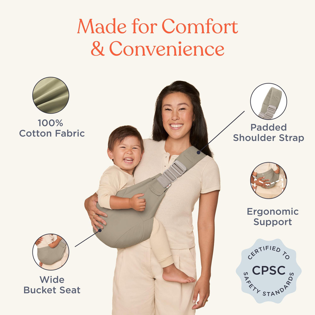 Upsie Sling Carrier - Soft Olive