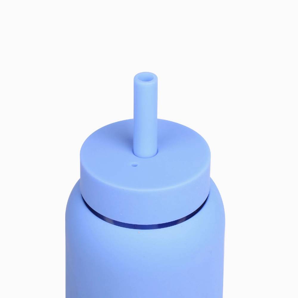 Mini Straw & Cap - Cornflower