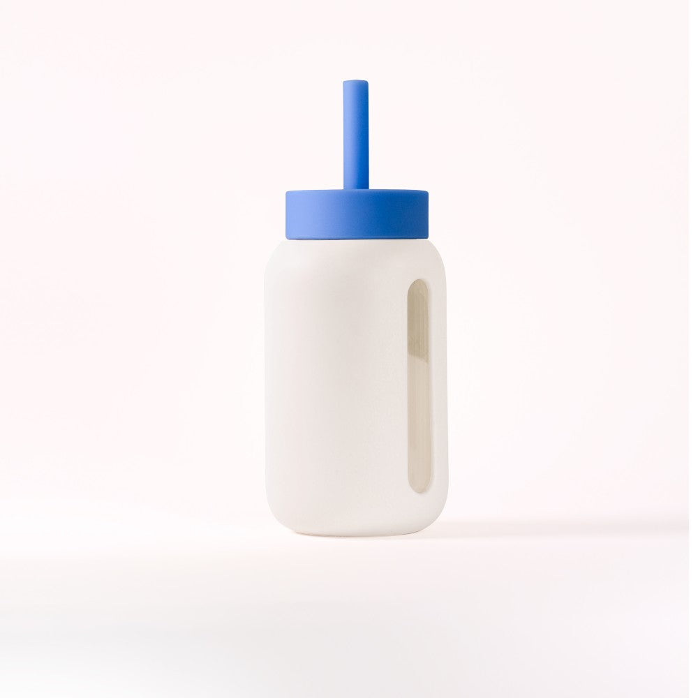 Mini Straw & Cap - Cornflower