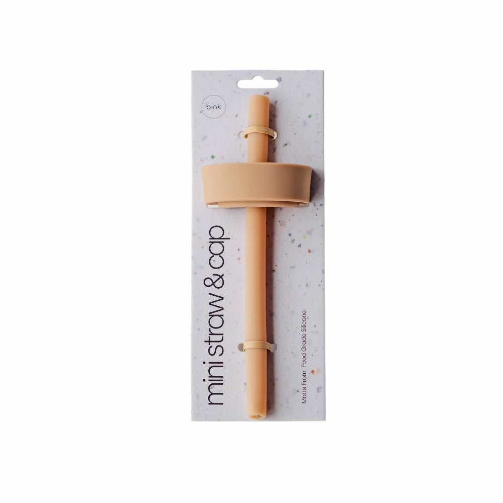 Mini Straw & Cap - Cornflower