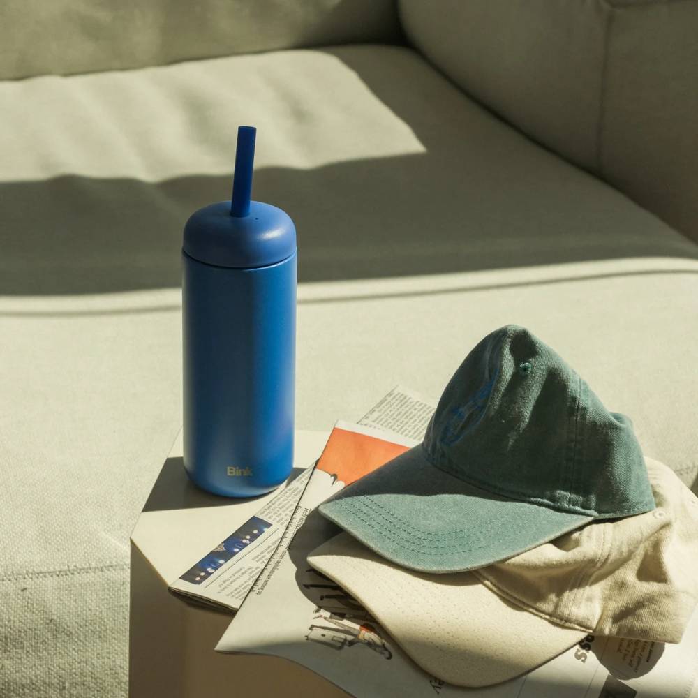 Insulated Stainless Straw Tumbler - Stone