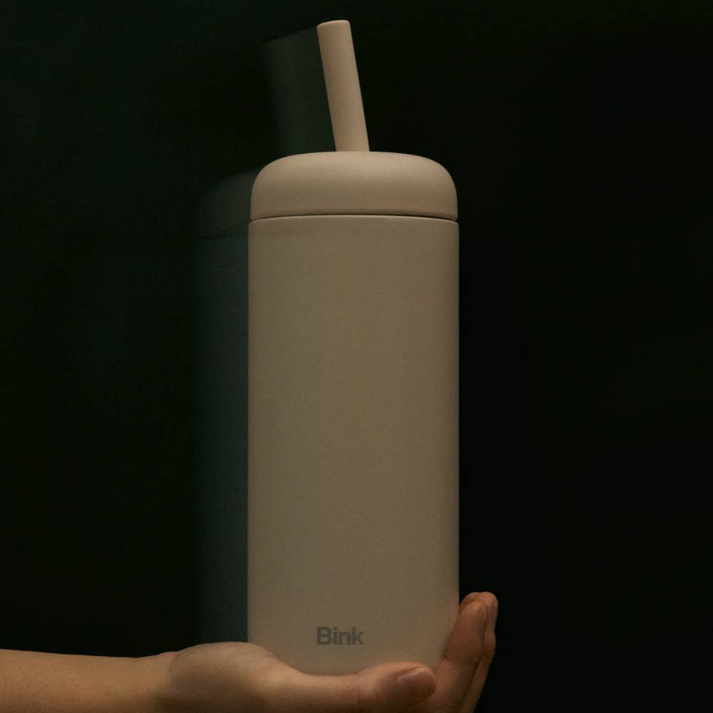 Insulated Stainless Straw Tumbler - Stone