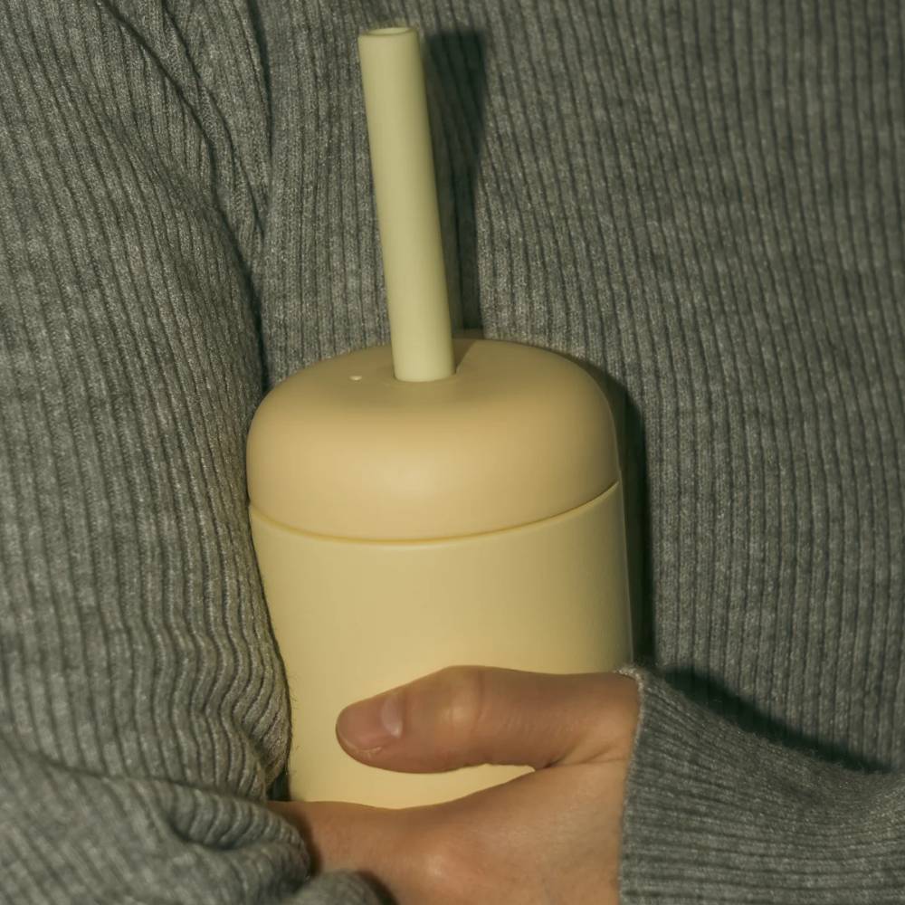 Insulated Stainless Straw Tumbler - Stone