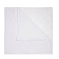 A white quilted waterproof sleeping bag liner folded over to show both its plain and diamond-quilted texture, set against a plain white background.
